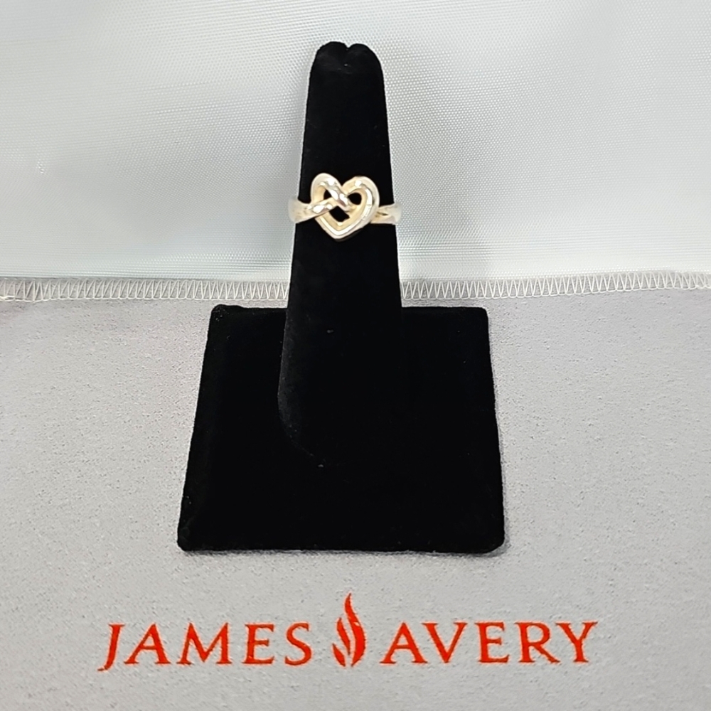 James Avery Retired Love Heart Knot Ring, 925, Size 5